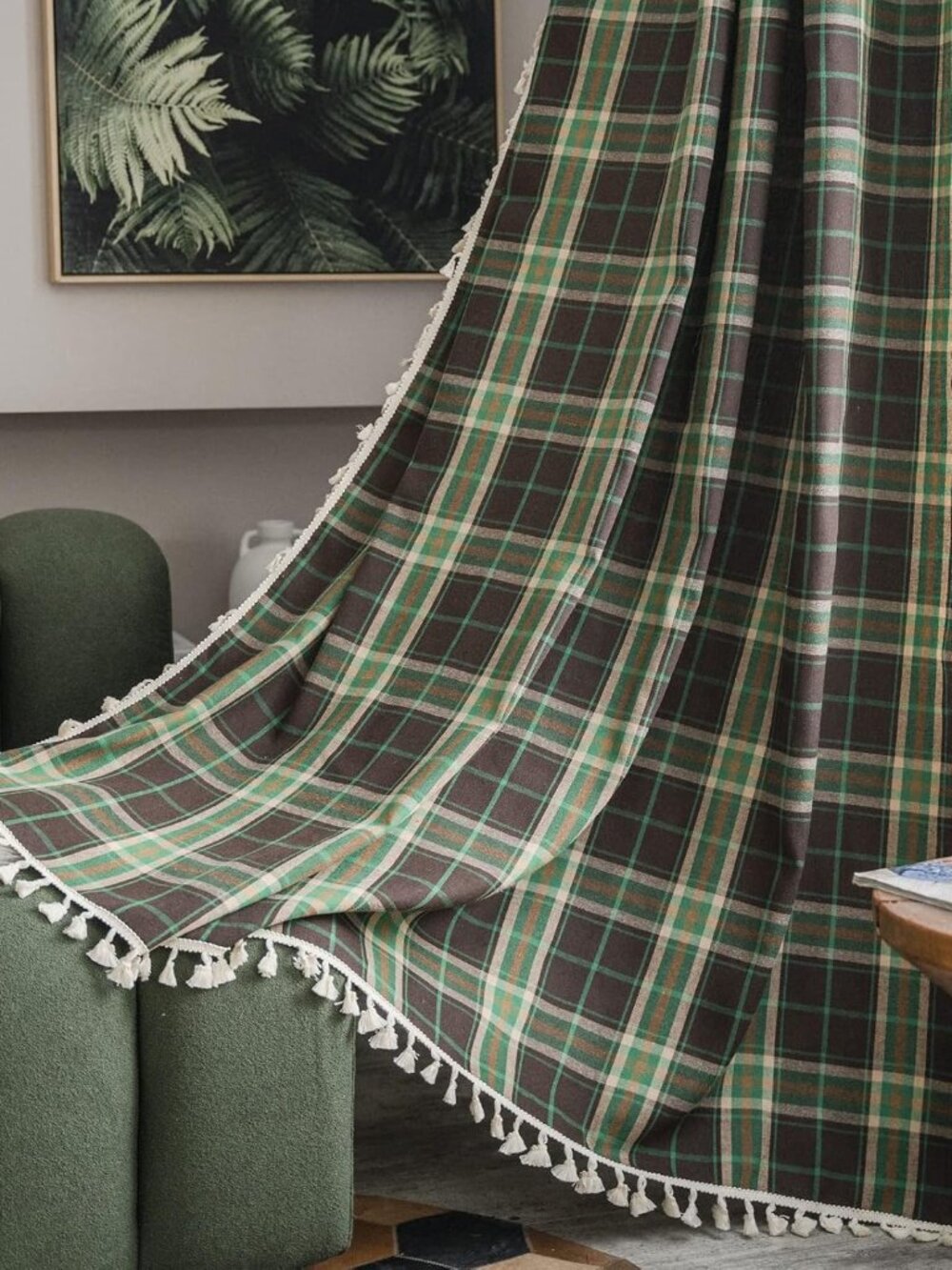 Boho Curtains for Bedroom 84 Inch Length, Light Filtering Country Farmhouse Vint